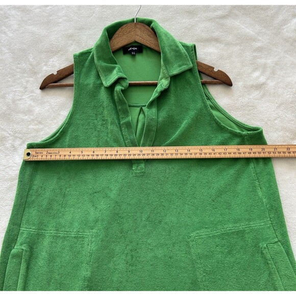 ME+EM Womens Dress US 10 Medium Kelly Green Pockets Terry Coverup Beach Cruise - Picture 8 of 11